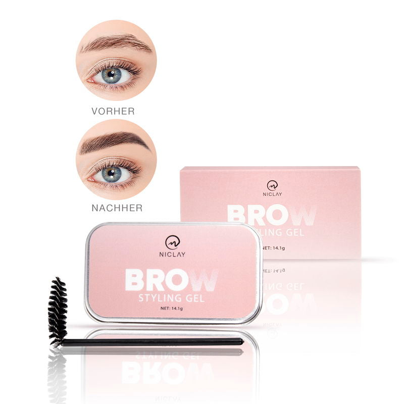 NICLAY Brow Styling Brow Styling Gel | langanhaltend | Seifenwachs | transparente Formel