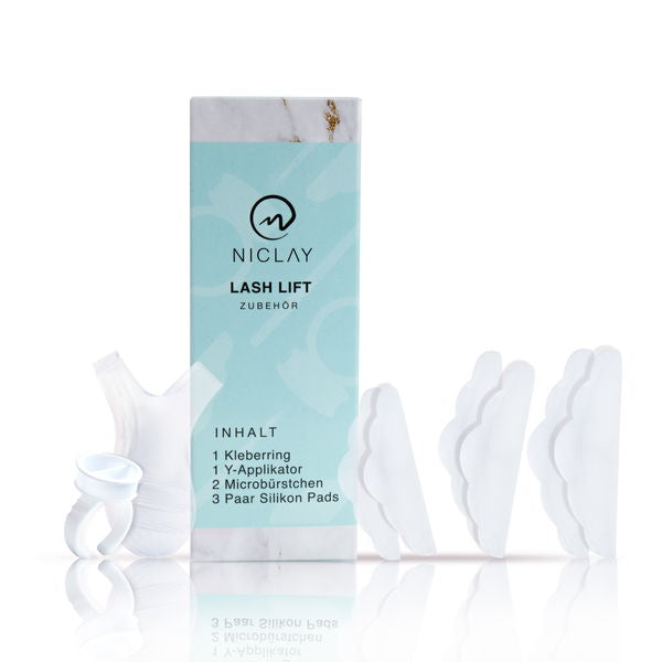 Lash Lift Zubehör Set – Klebering, Y-Applikator, Microbürstchen & Silikon Pads (S, M, L)
