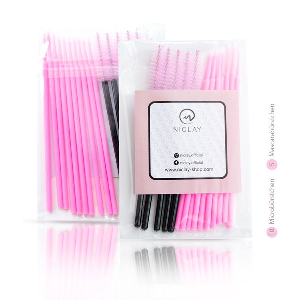 Professionelles Microbürstchen- und Mascarabürsten-Set für Wimpern- und Augenbrauen-Lifting (15-teilig)